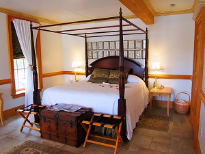 View of the east room king size bed
